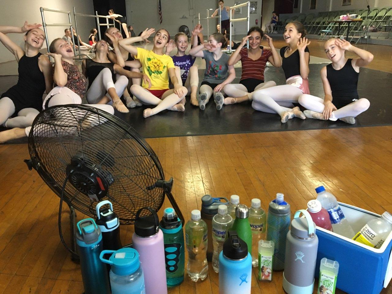 Opus Dancers Making the Best of a Hot Studio Day